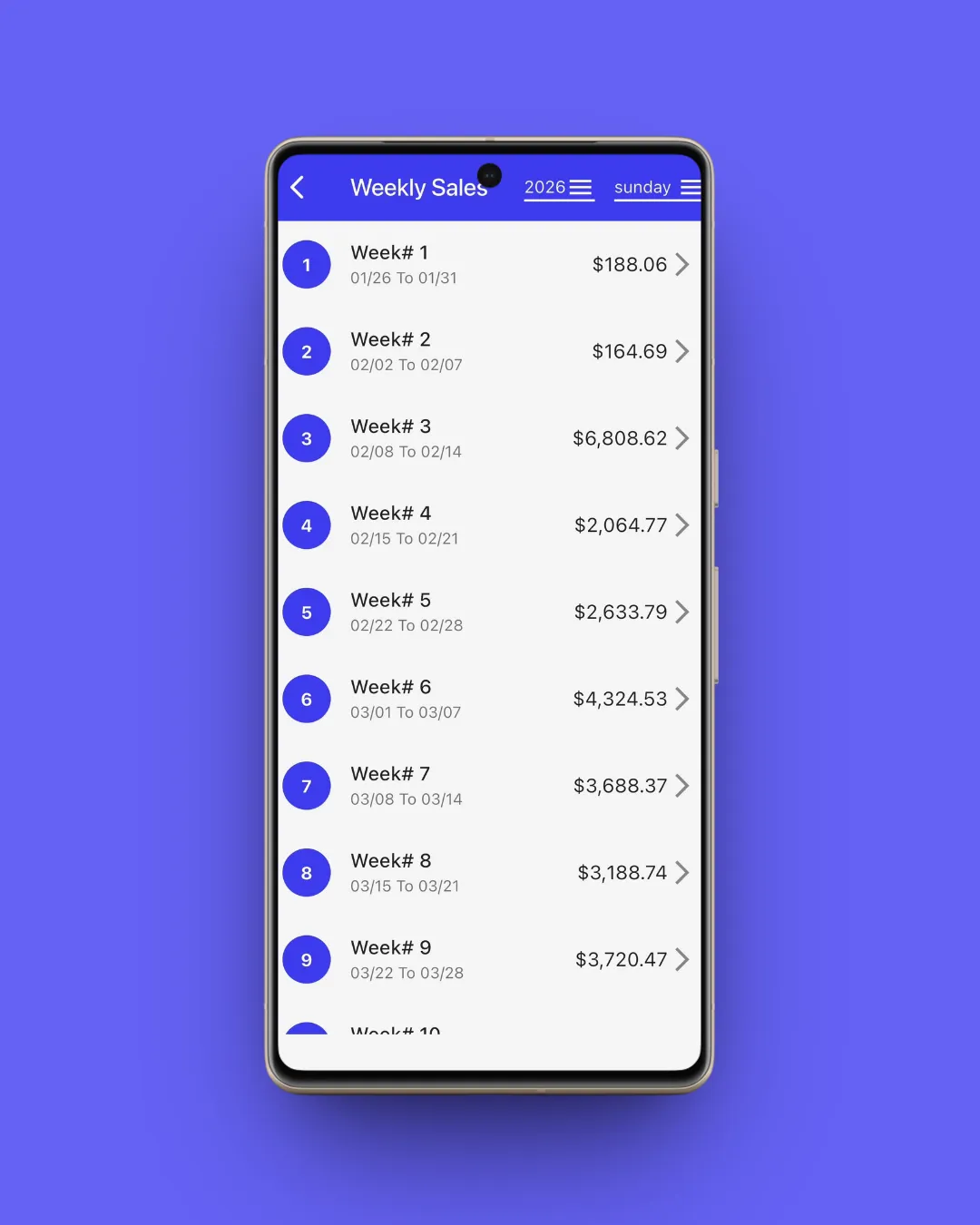 UpfrontPOS Cloud screen preview