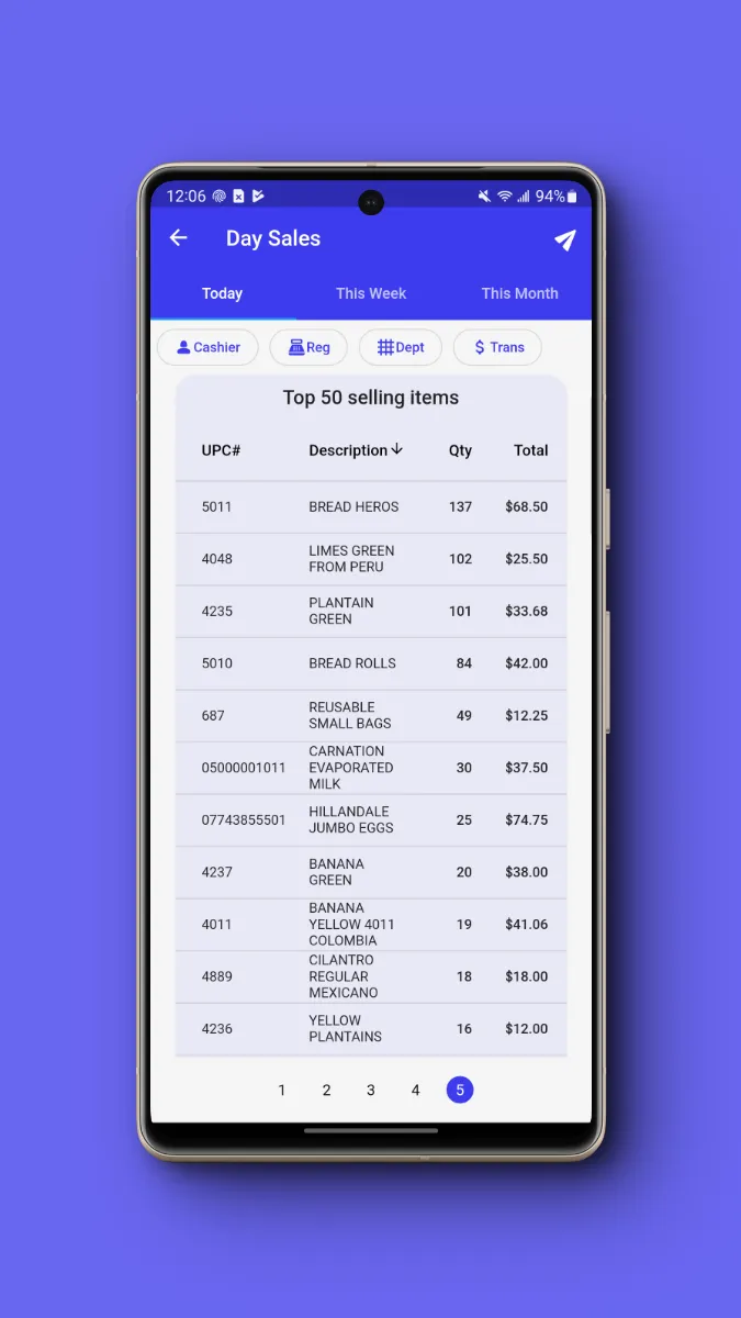 UpfrontPOS Cloud screen preview