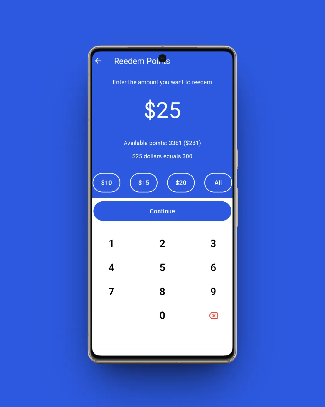 Upfront Shopper screen preview
